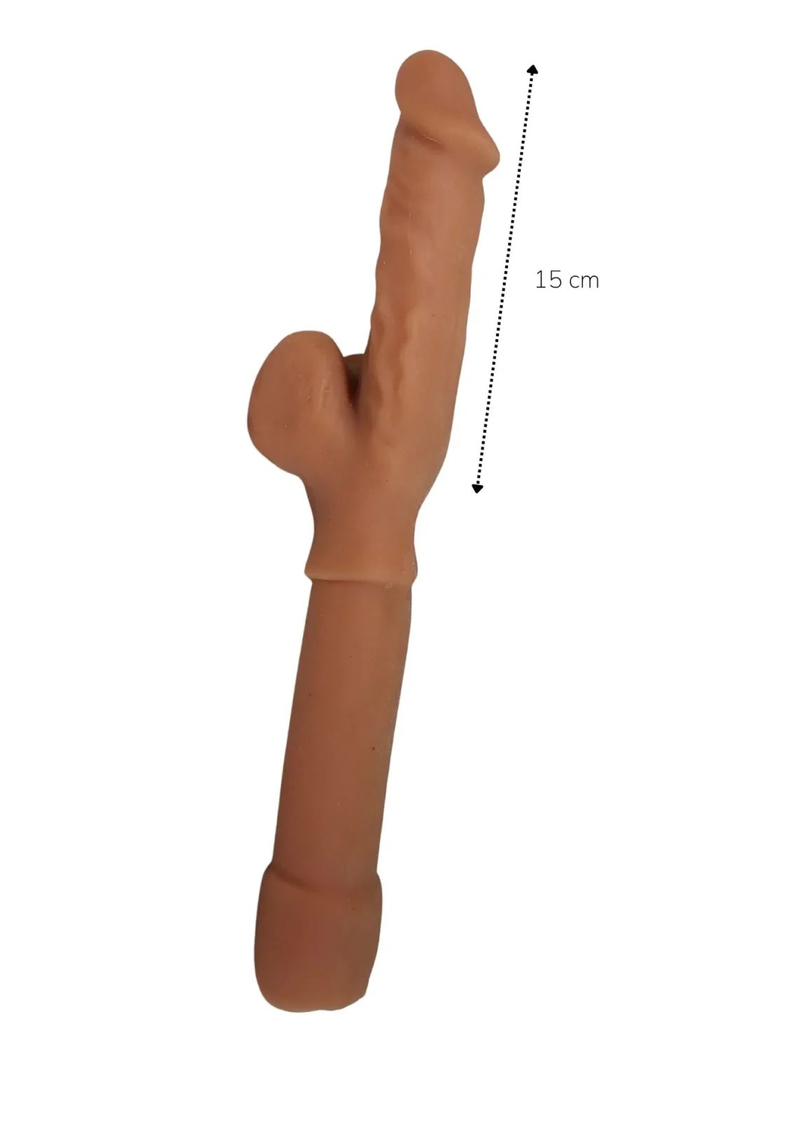 DutchDoll Shemale insert 15 cm TPE oldalnézet méretekkel
